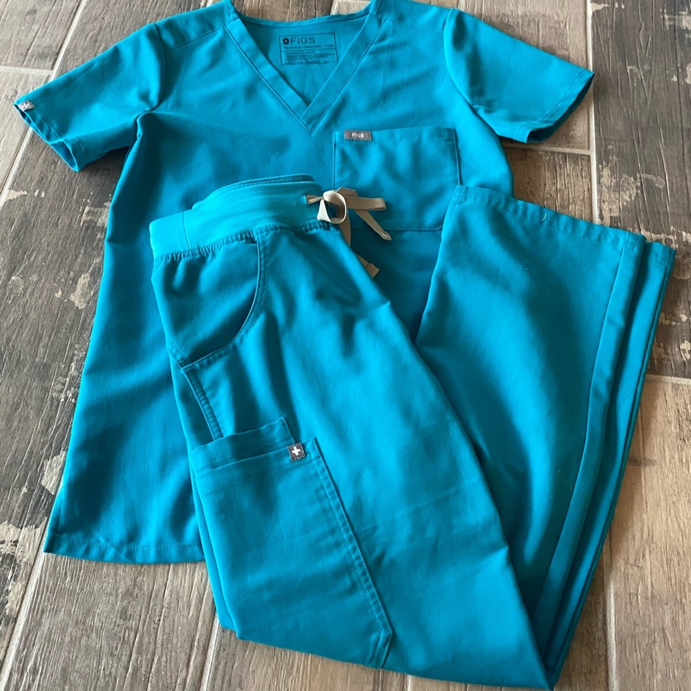 Women’s Teal Blue Figs | XXS Set | Great condition